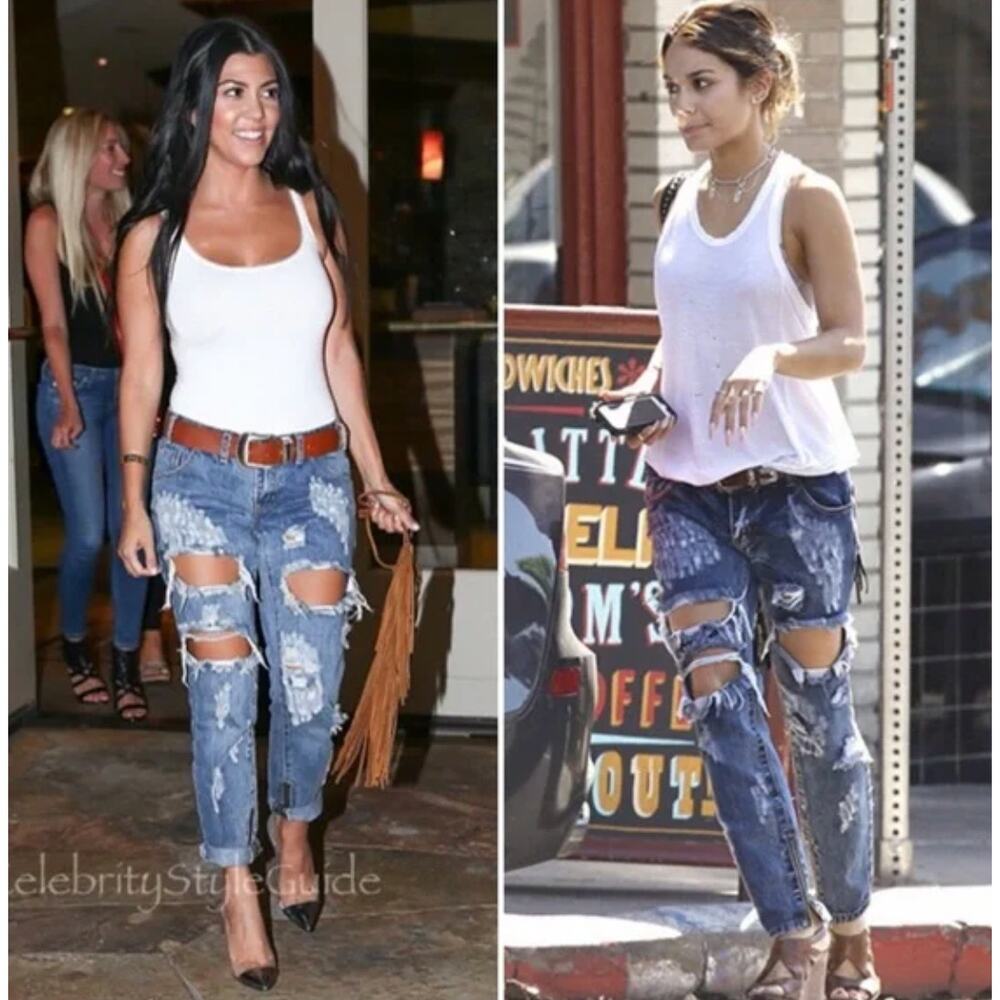One Teaspoon Women's Trashed Freebirds Distressed Skinny Jeans Size 24